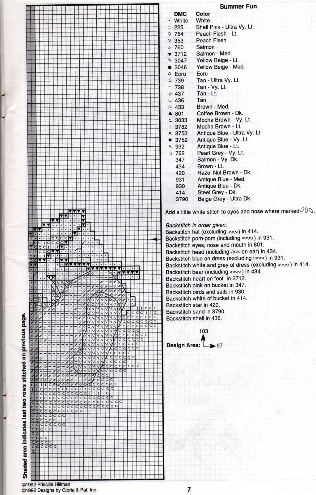 Schema punto croce Orsi Country 06