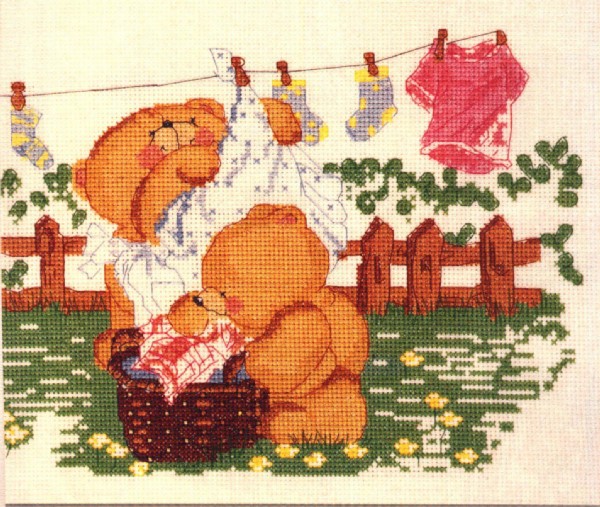 Schema punto croce Orsi Laboriosi 1