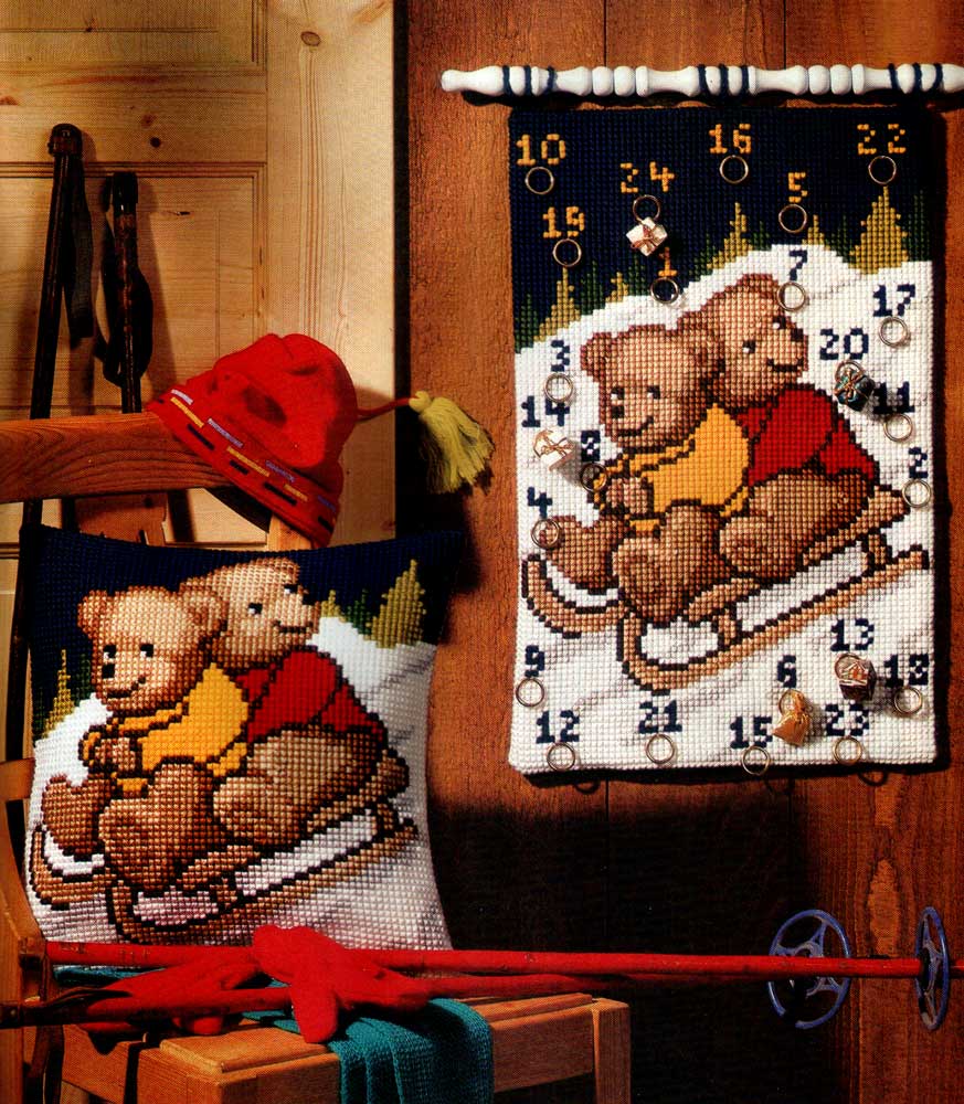 Schema punto croce Orsi Sulla Neve 1