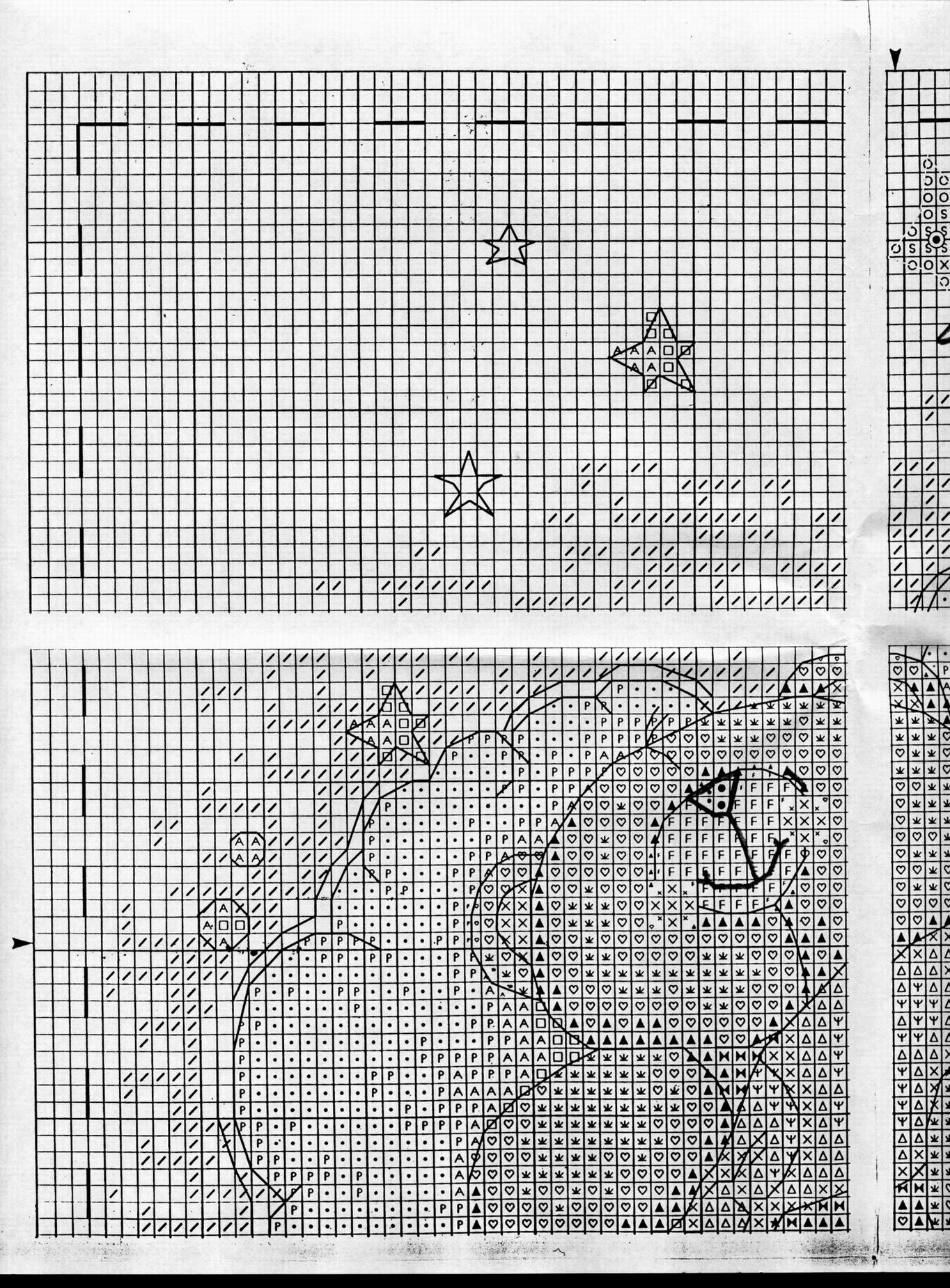 Schema punto croce Orso Sulla Nuvola 1b