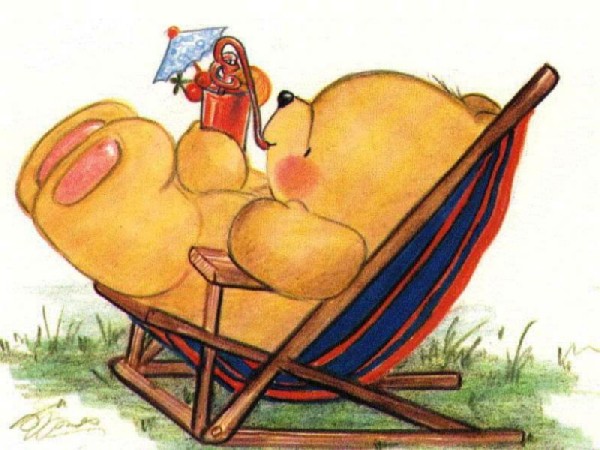 Schema punto croce Relaxing Bear 1