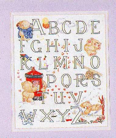 Schema punto croce Sampler Orsetti 1