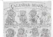 Schema punto croce Calendar Bears 3