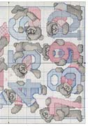 Schema punto croce Counting Bears 3