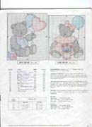 Schema punto croce Nursery Bears 2