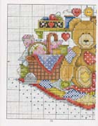 Schema punto croce Teddies 29