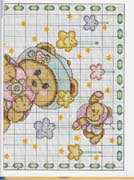 Schema punto croce Teddies 41