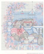 Schema punto croce Teddy Teatime 2