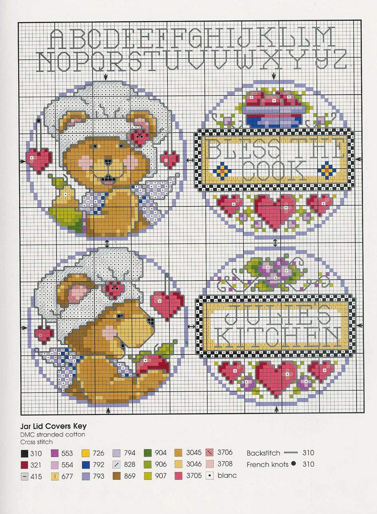 Schema punto croce Teddies 20