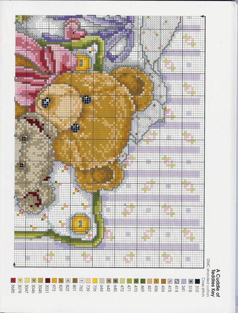 Schema punto croce Teddies 25