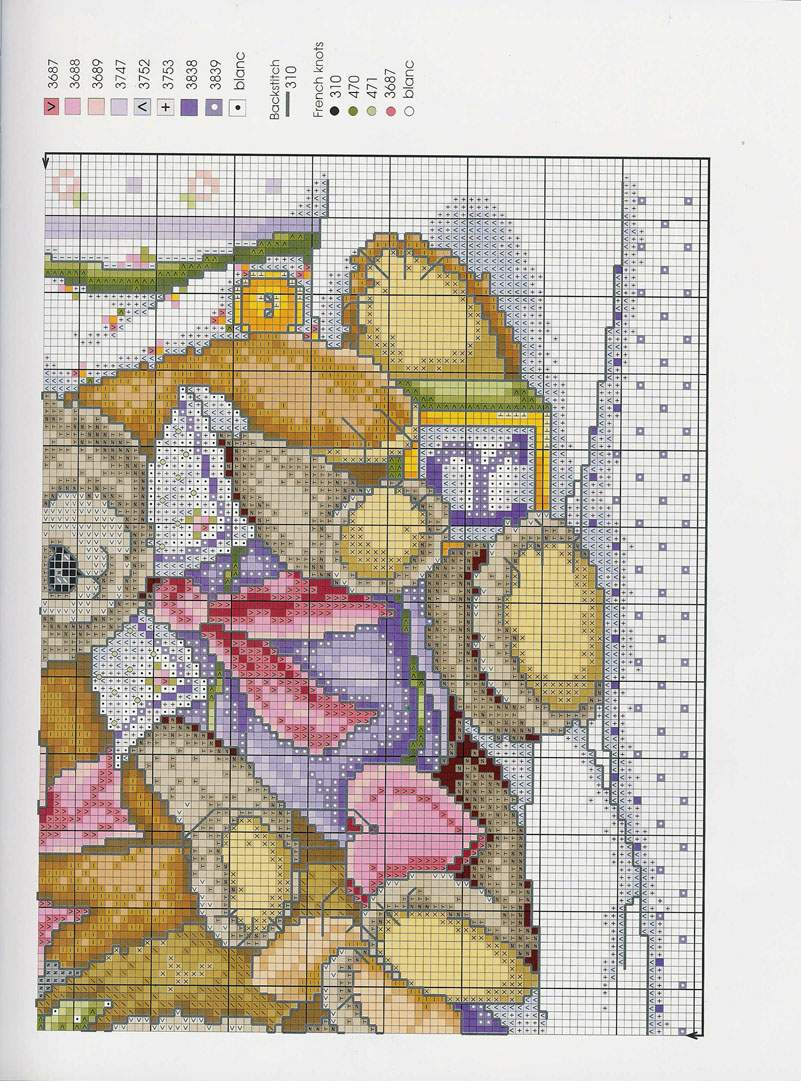 Schema punto croce Teddies 26