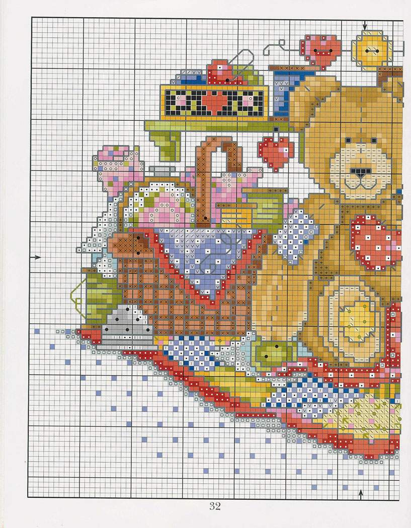 Schema punto croce Teddies 29