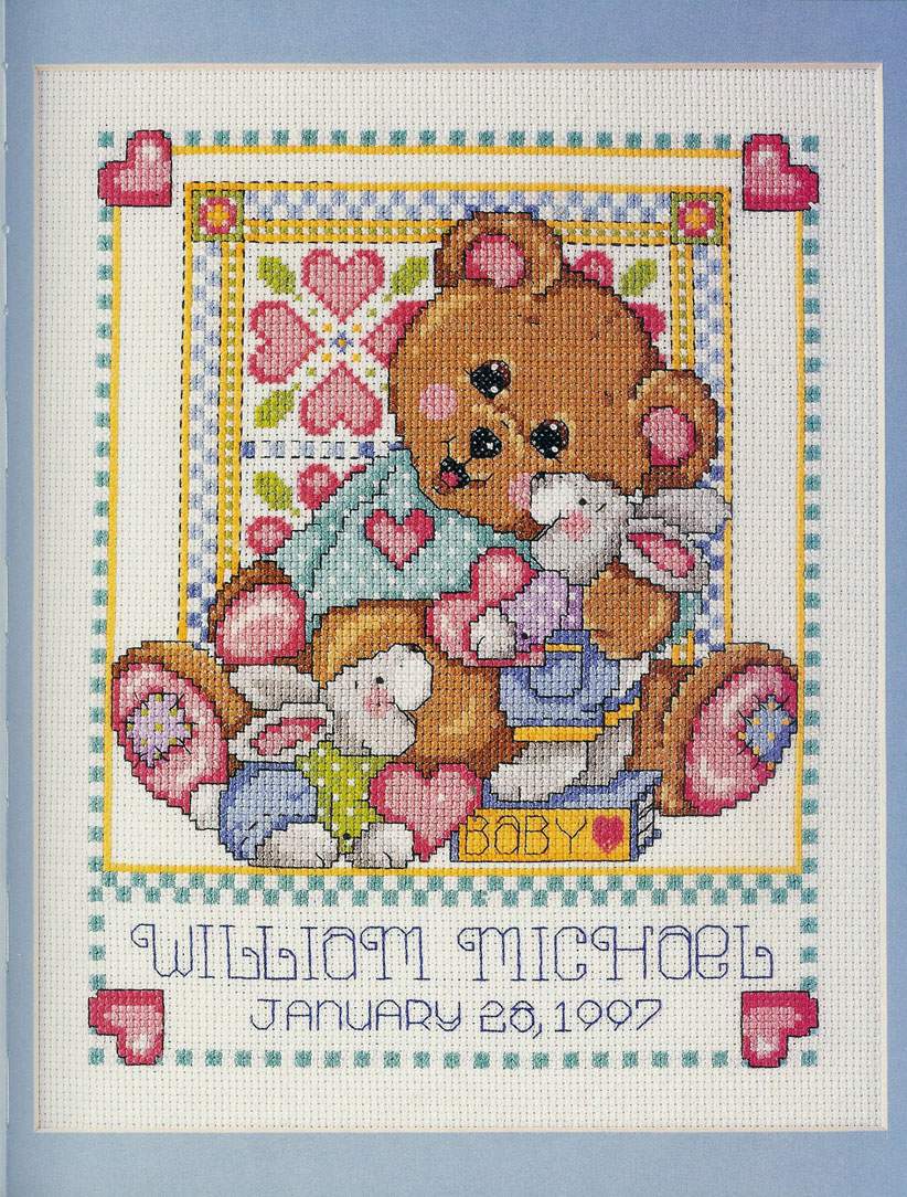 Schema punto croce Teddies 34