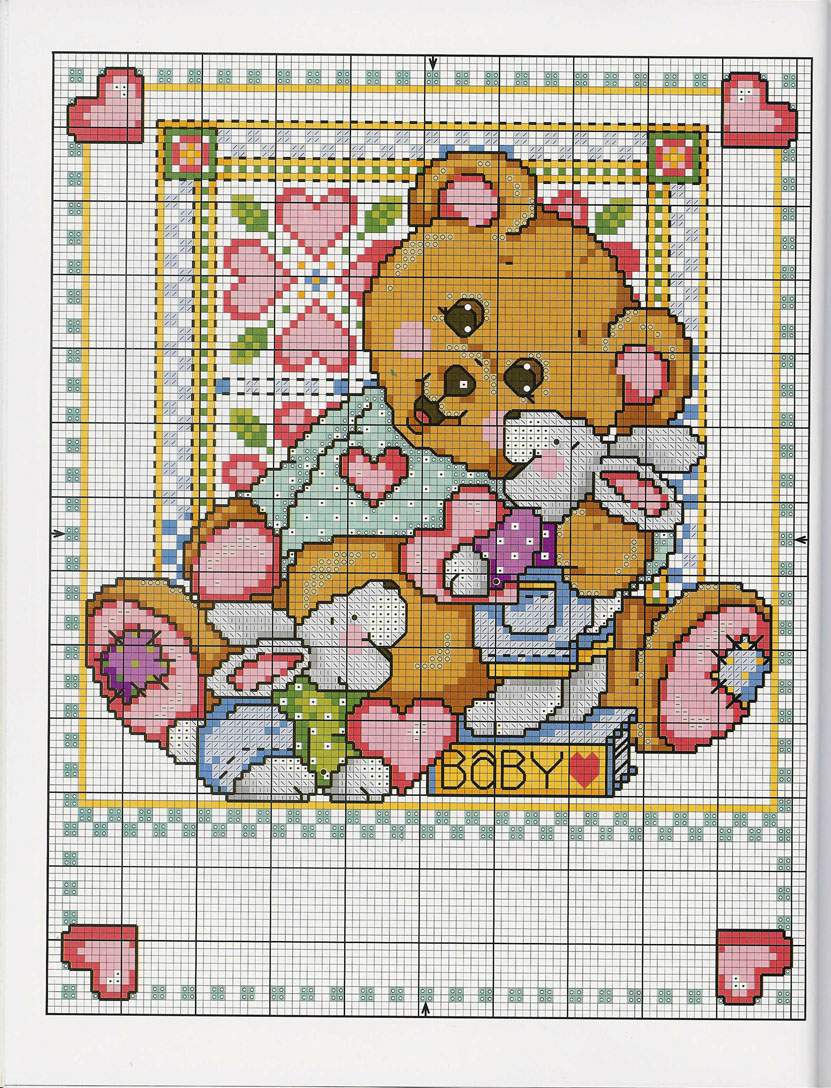 Schema punto croce Teddies 35