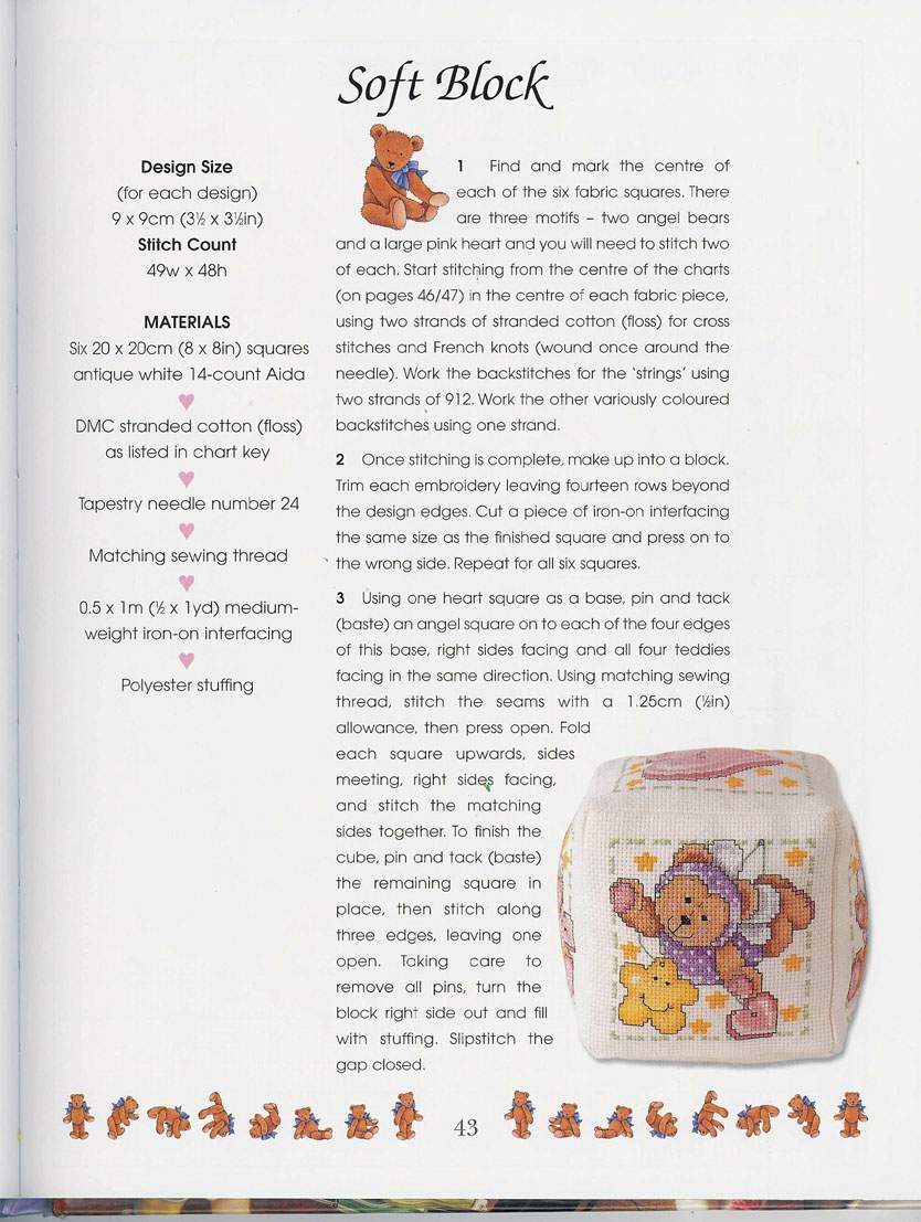 Schema punto croce Teddies 40