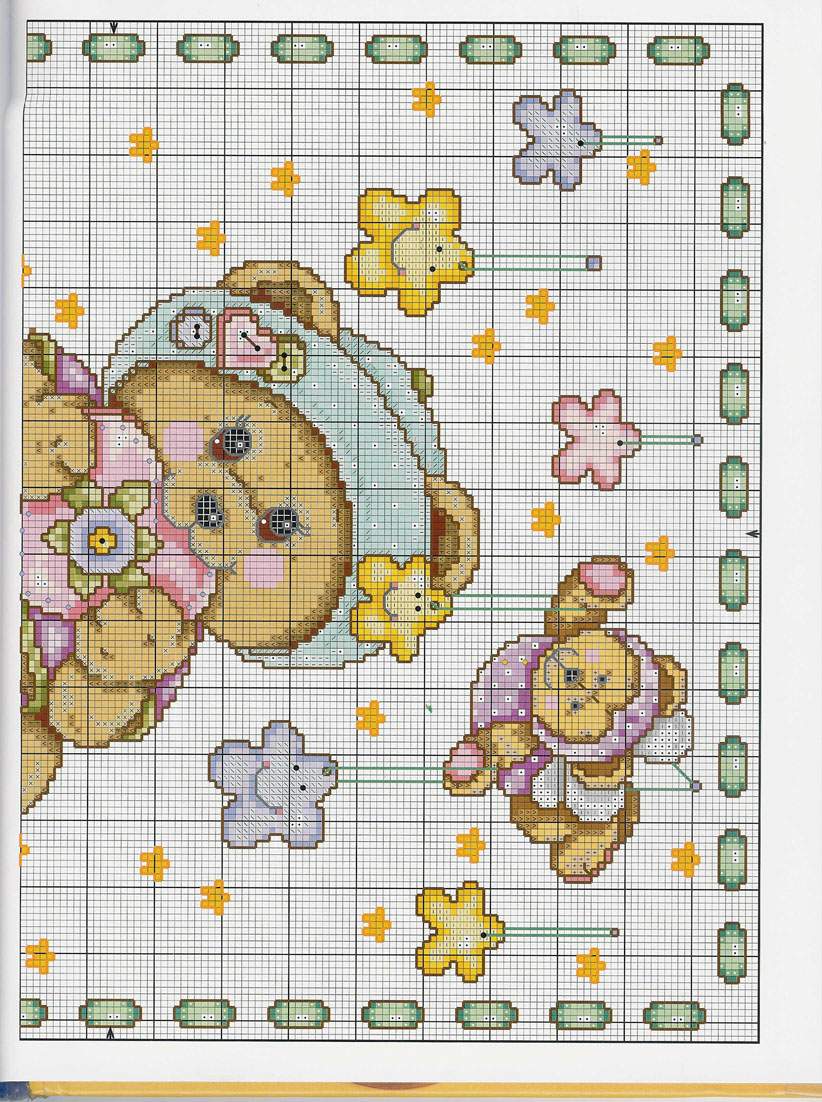 Schema punto croce Teddies 41