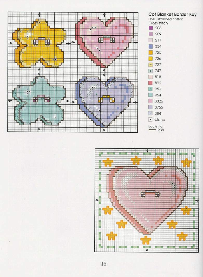 Schema punto croce Teddies 43