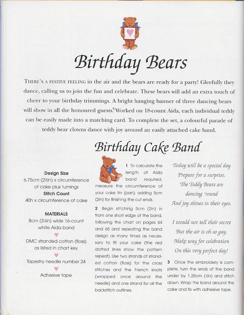 Schema punto croce Teddies 57