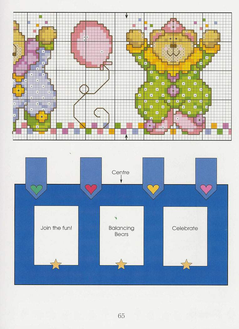 Schema punto croce Teddies 62