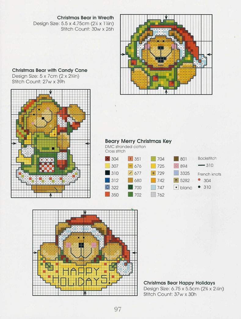 Schema punto croce Teddies 94