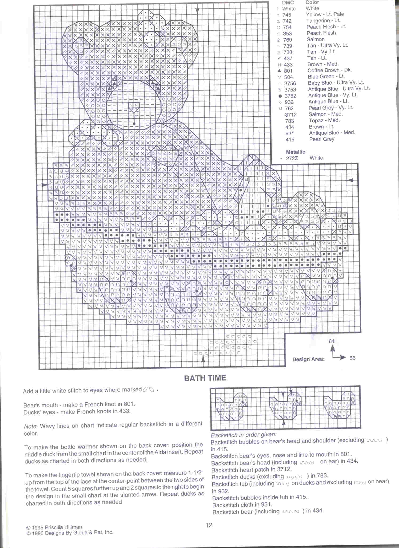 Schema punto croce Teddies Nursery 15