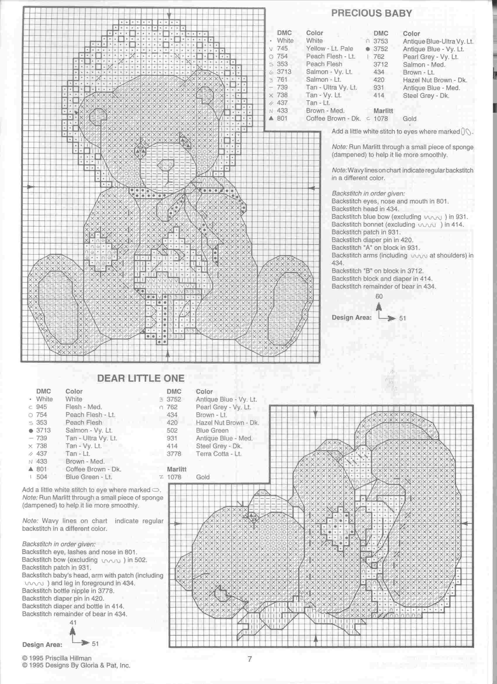 Schema punto croce Teddies Nursery 7