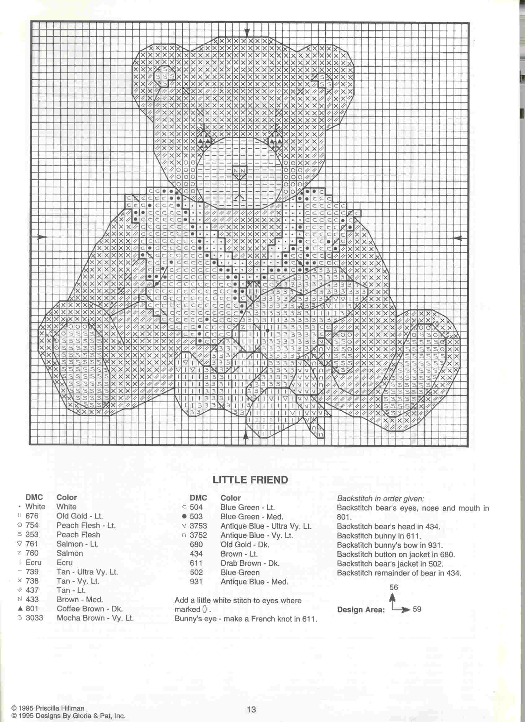 Schema punto croce Teddies Nursery 8