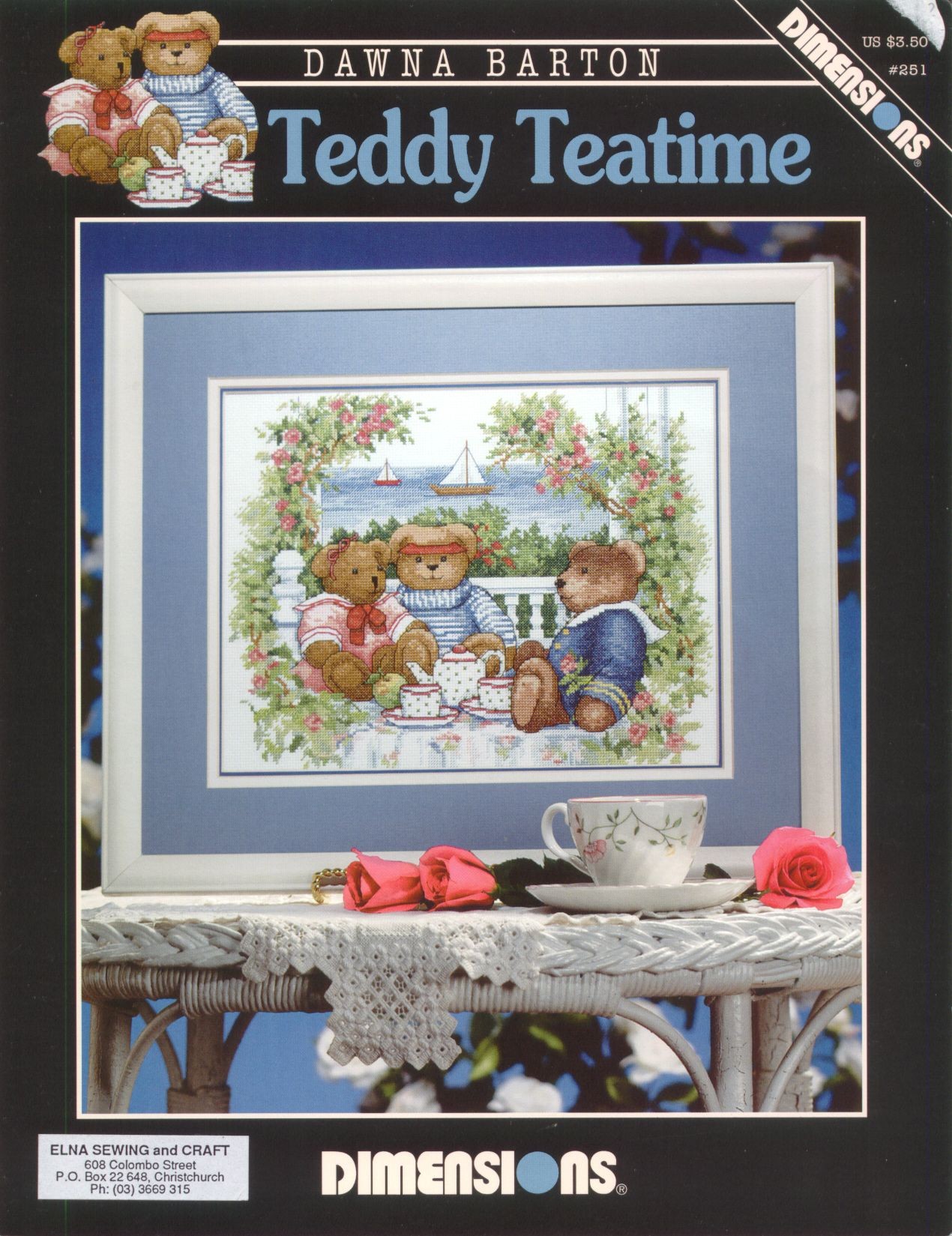 Schema punto croce Teddy Teatime 1