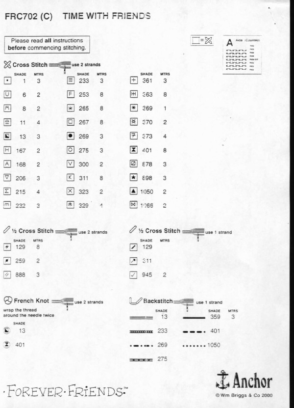 Schema punto croce Time With Friends 10