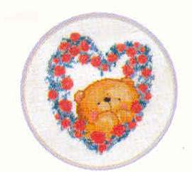 Schema punto croce Valentine Bear 1