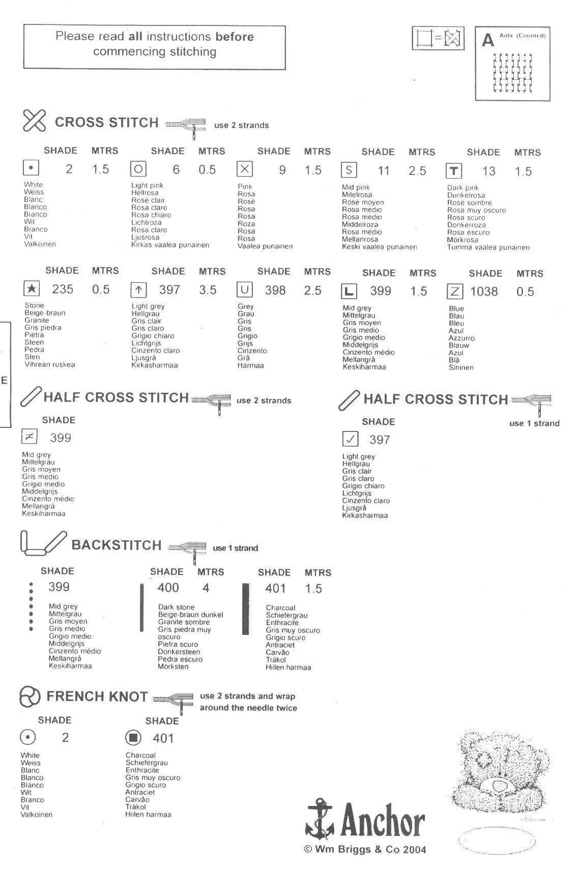 Schema punto croce Hearts 4