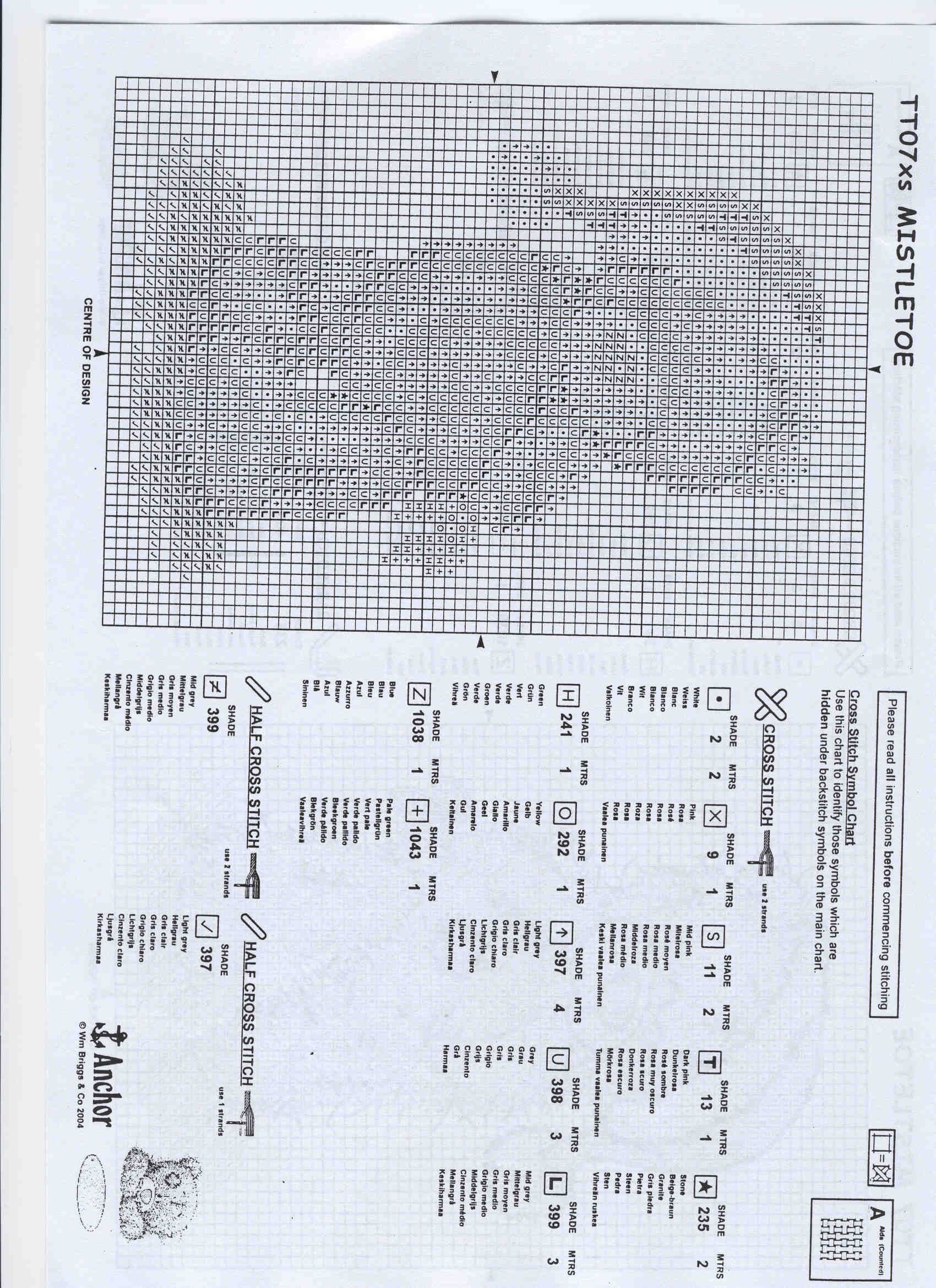 Schema punto croce Orsetto Natale 2