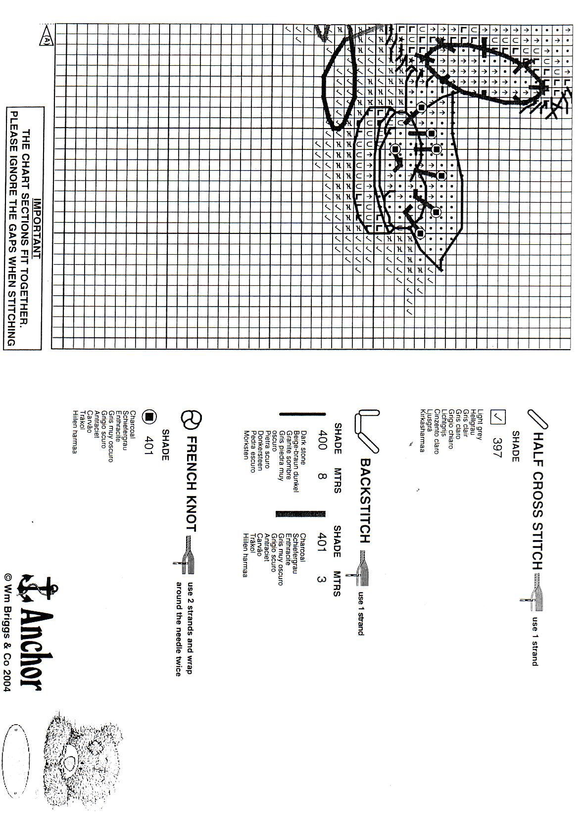 Schema punto croce Orsetto Ricama 7