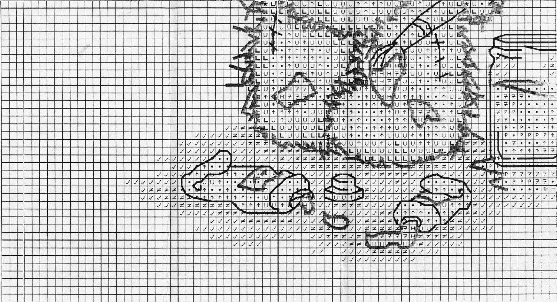 Schema punto croce Pittore 6