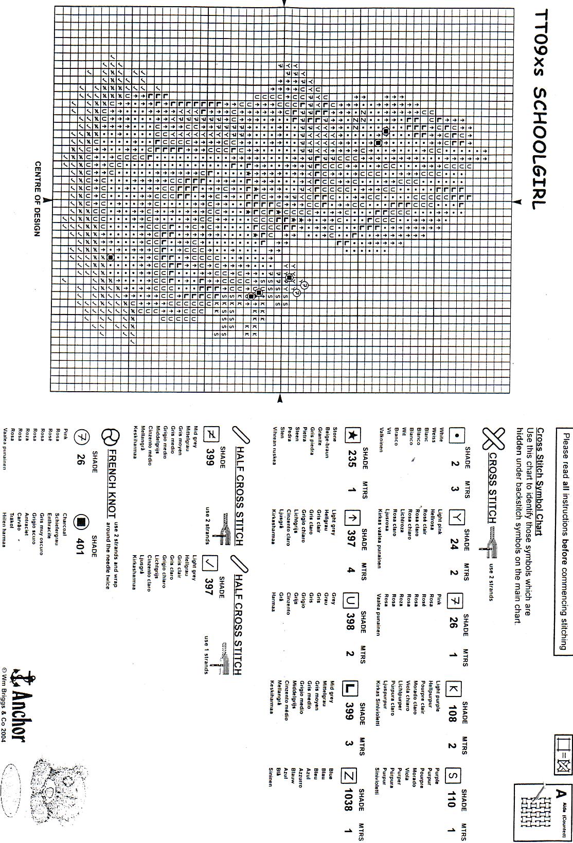 Schema punto croce Scolara 3