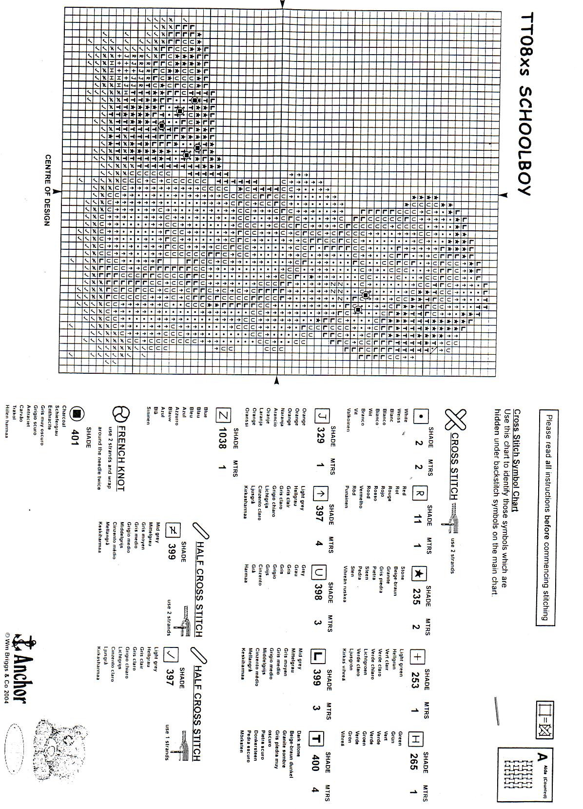 Schema punto croce Scolaro 3