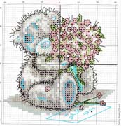 Schema punto croce Tatty Buket Pattern