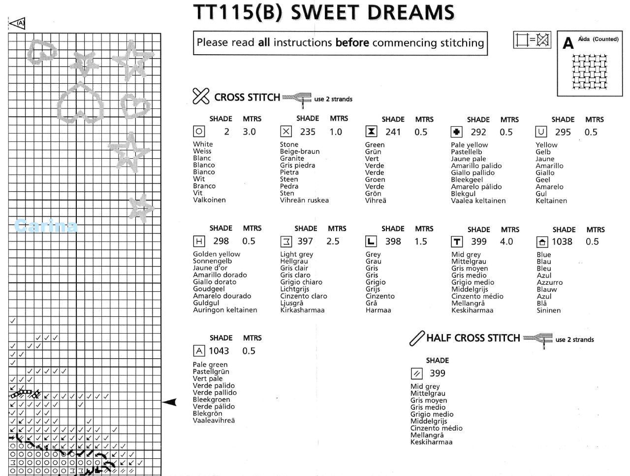 Schema punto croce Sweet Dreams 7