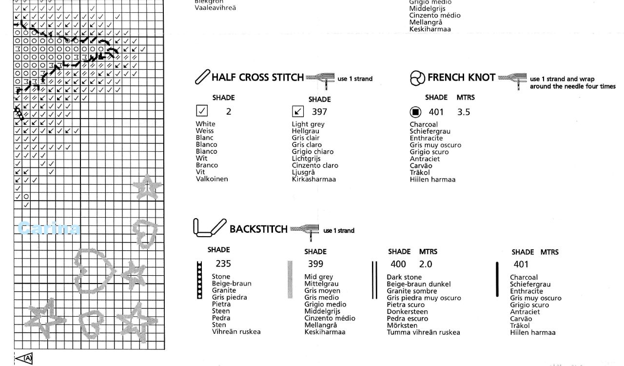 Schema punto croce Sweet Dreams 9