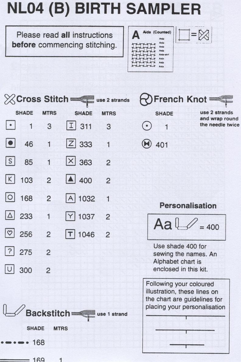 Schema punto croce Appeso 9