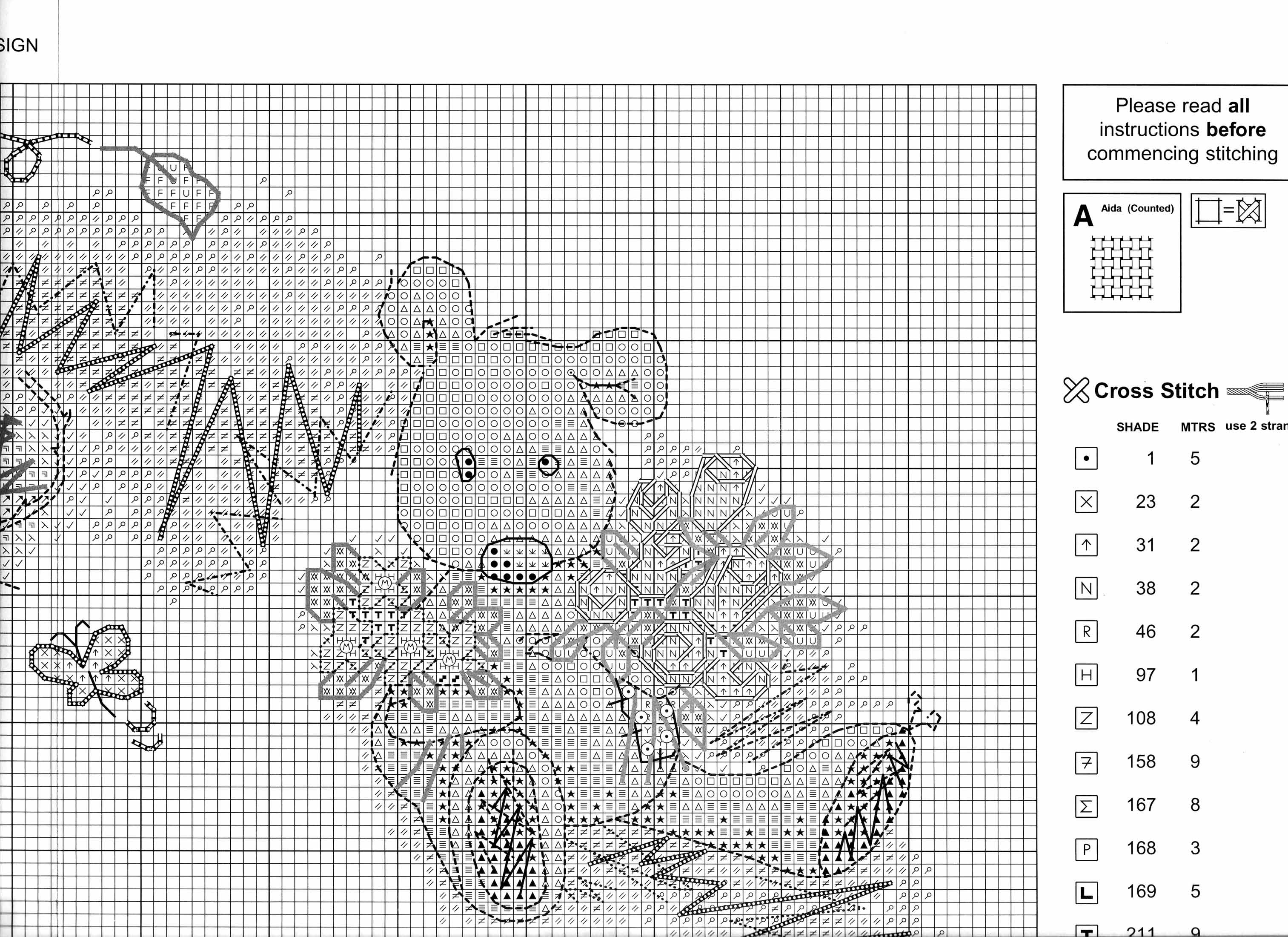 Schema punto croce Giardino 5