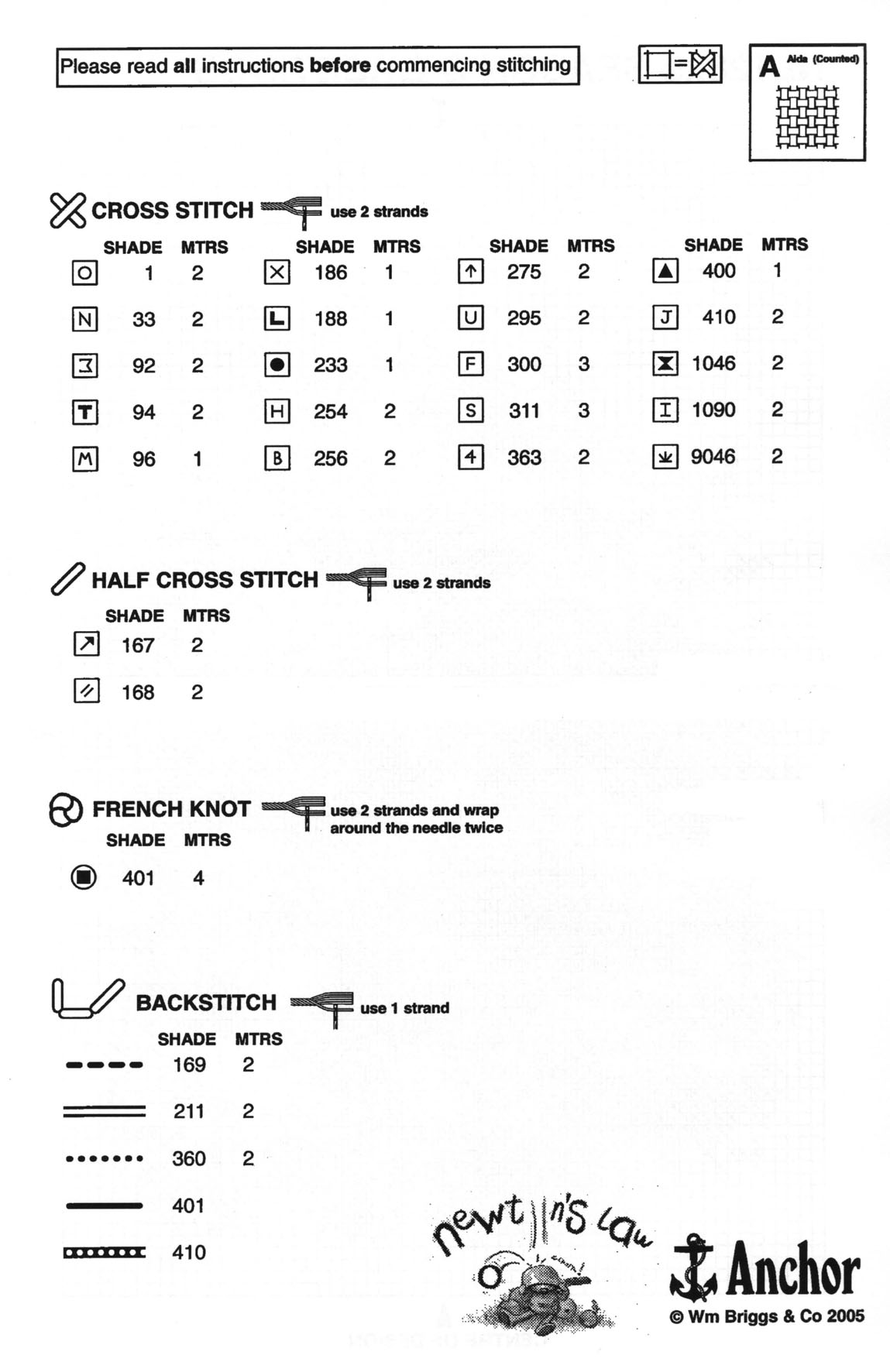 Schema punto croce Inverno 2