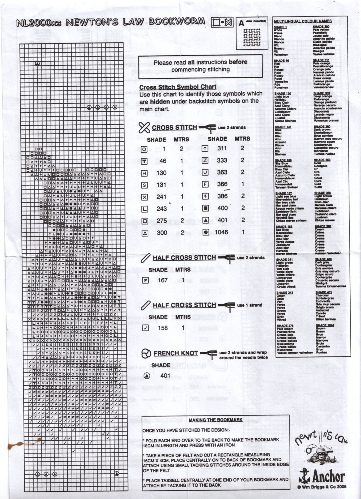 Schema punto croce Libri 2