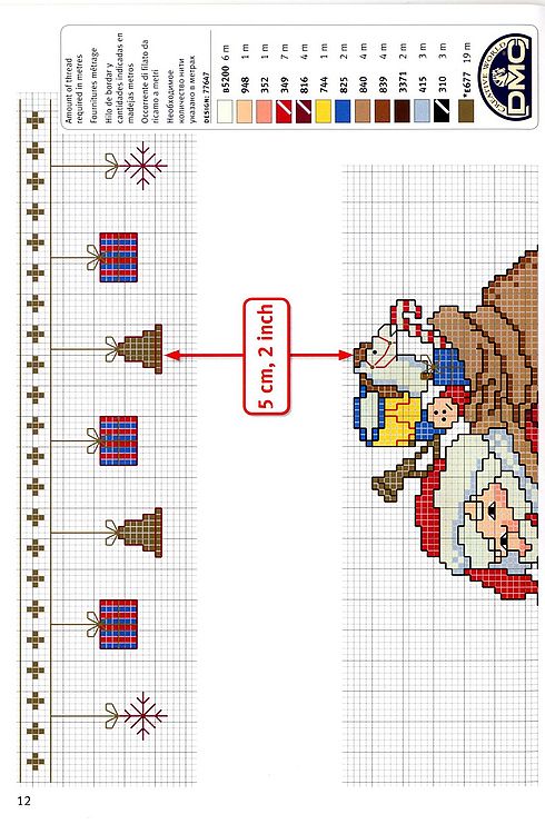 Schema punto croce Babbo Natale 02