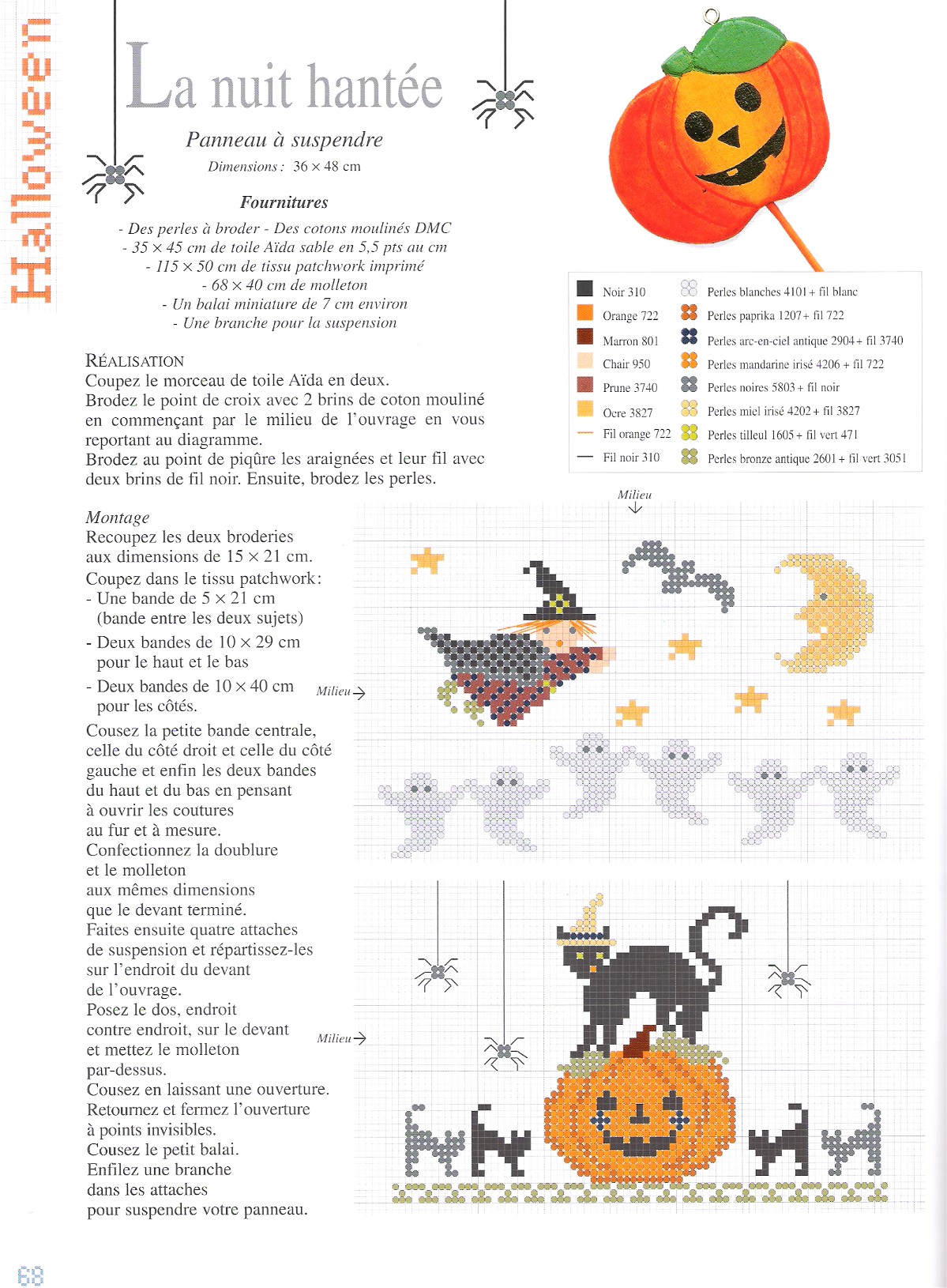 Schema punto croce Banner Halloween 02