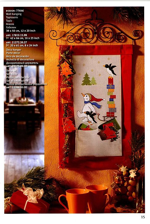 Schema punto croce Snowman Regali 01