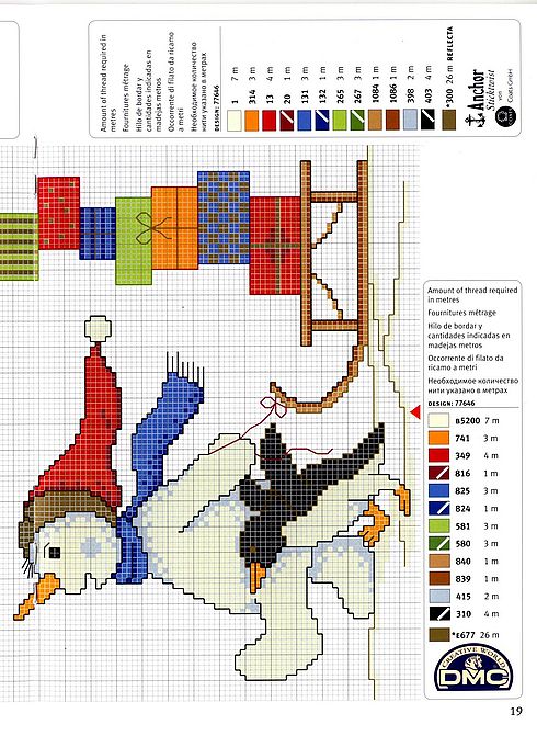 Schema punto croce Snowman Regali 03