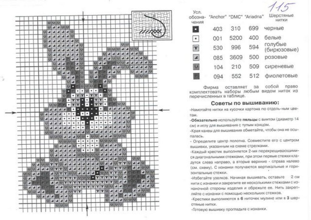 Schema punto croce Rabbit