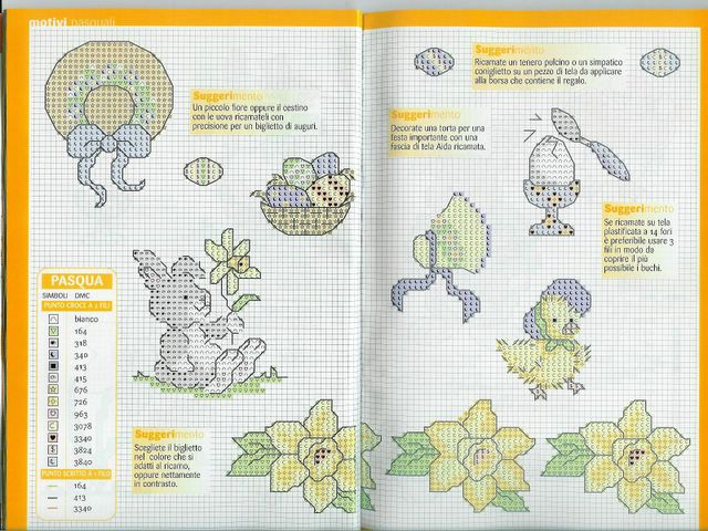 Schema punto croce Uova Pasquali 3