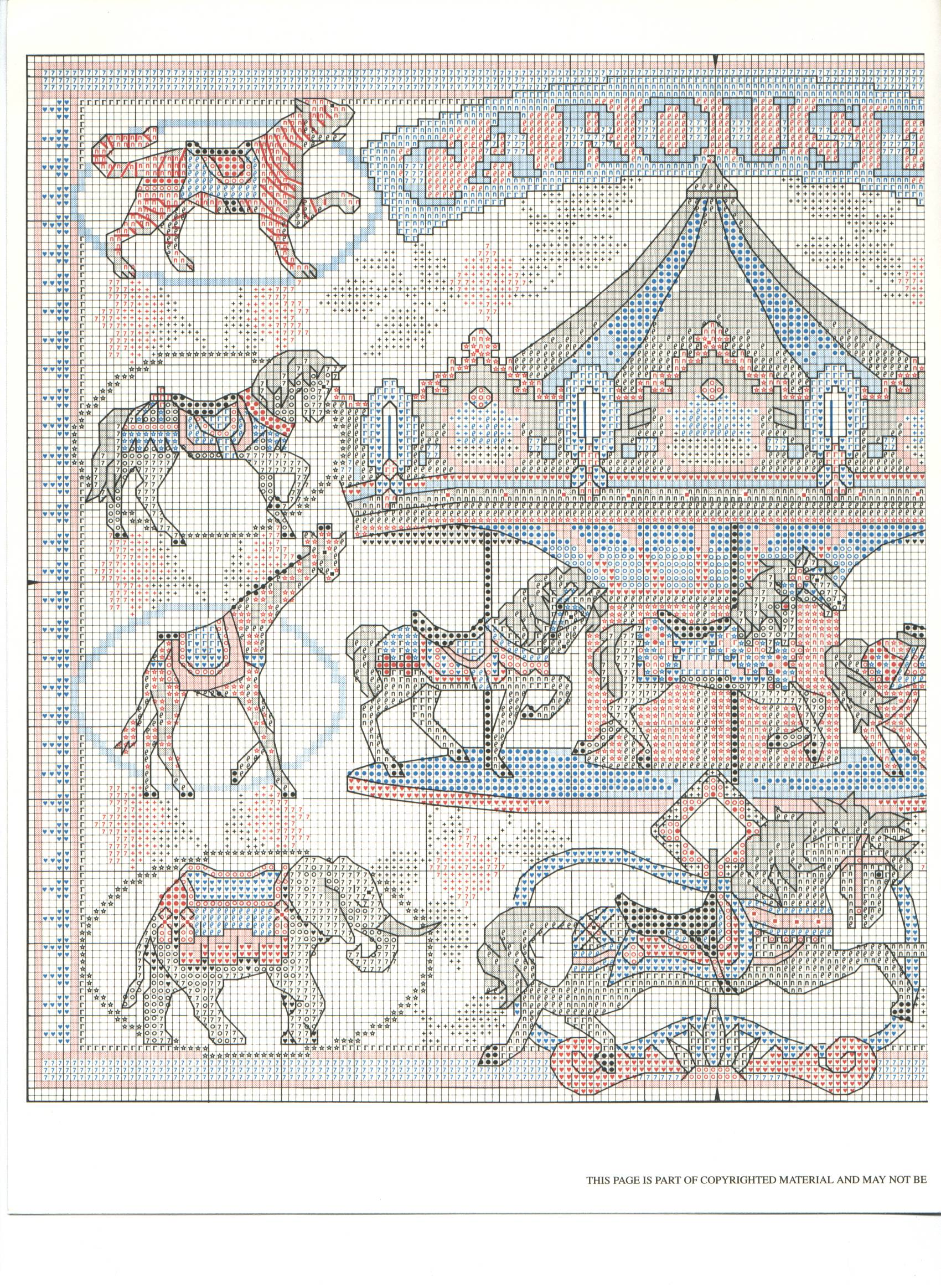 Schema punto croce Antique Carousel 02